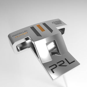 ANY Two Putters by PnP Golf BONUS 12 Bridgestone E6 Golf Balls. Chrome PRL mallet putter head with orange alignment stripes