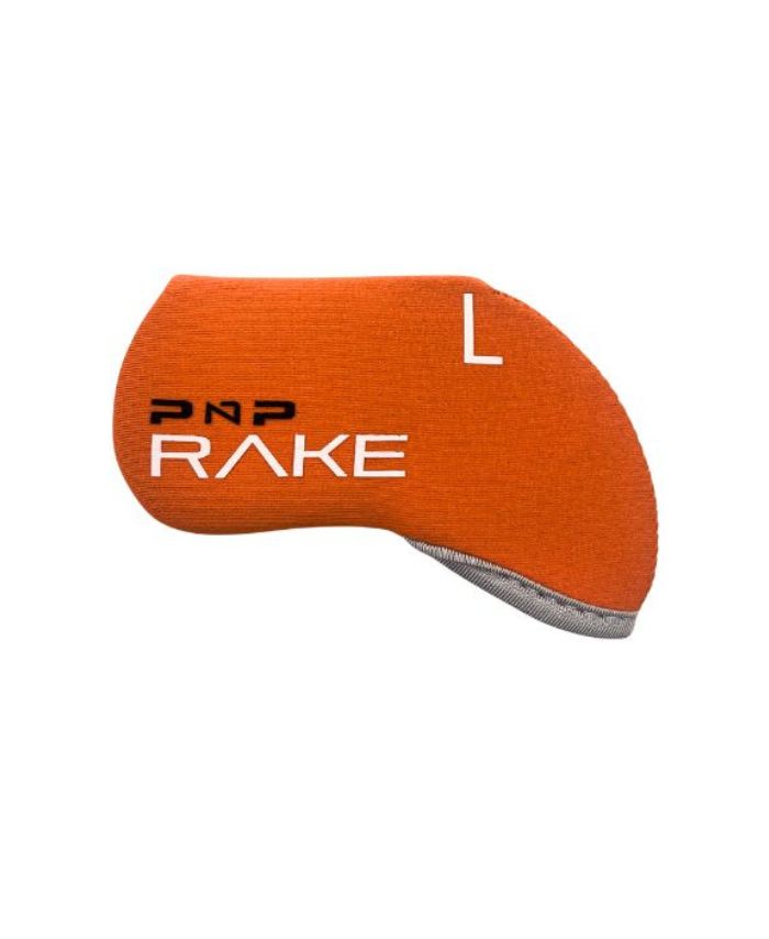 PnP RAKE Lob Wedge Club Cover in orange with white lettering and size L for golf club protection