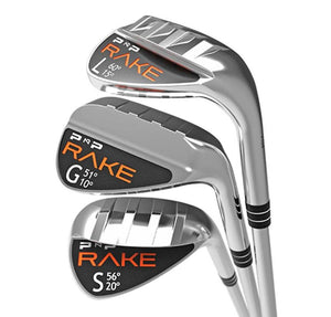 3 RAKE Wedge Combo | Lob / Sand / Gap + bonus 12 Bridgestone E6 golf balls
