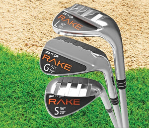 PnP Golf - 3 RAKE Gap wedge, Lob wedge & Sand Wedge Club Combo.