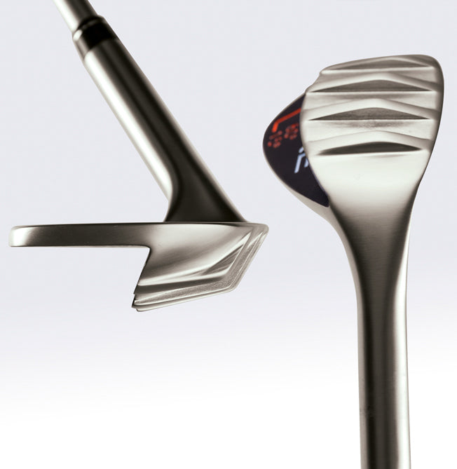 PnP Golf 2 RAKE Wedge Combo - Gap, Sand or Lob Wedges. Two stainless steel wedge heads with rake grooves and sole view