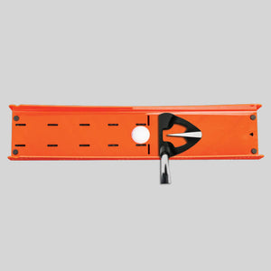 Orange alignment board with putter and ball for practice 1-Putt Putting Guide by PnP Golf