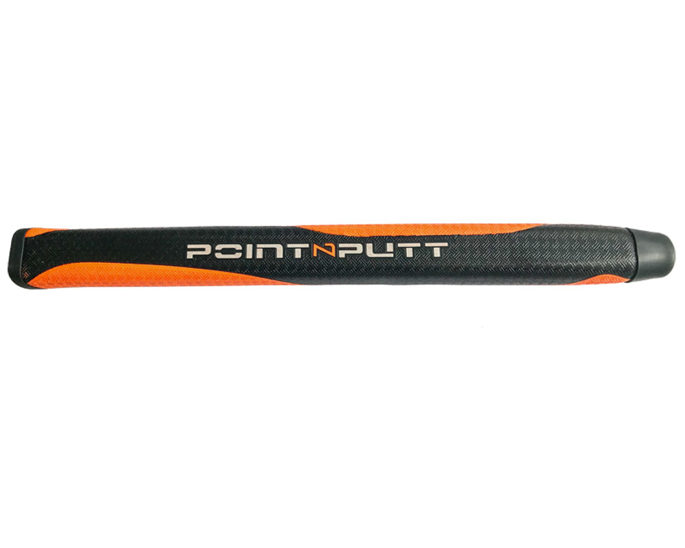 SX1 Point-N-Putt Putter Standard Grip by PnP Golf black and orange textured putter grip with POINTNPUTT logo